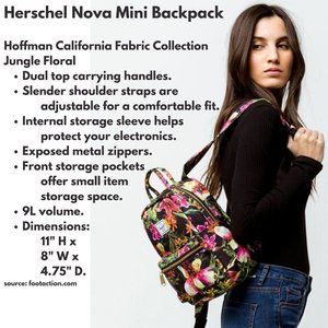 NWT HERSCHEL Nova Hoffman Mini Backpack Floral